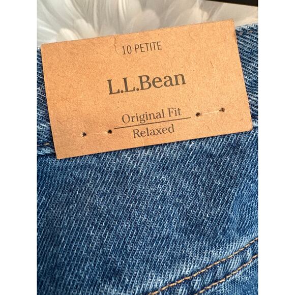 L.L.BEAN ORIGINAL FIT /RELAXED FLEECE LINED JEANS SIZE 10P - Picture 3 of 4
